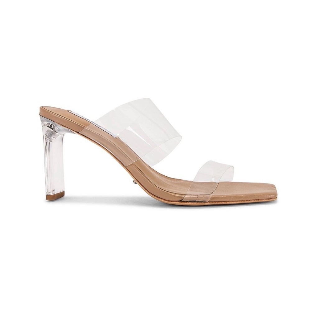 Tony Bianco Tan Slide Heels - Women's Fashion Sandals - Picture 6 of 6
